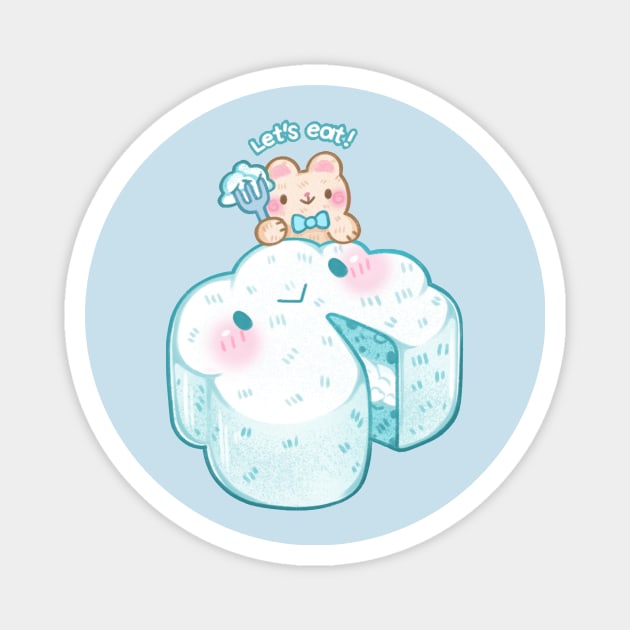 Cloud Cake Magnet by Kukoo.Kat